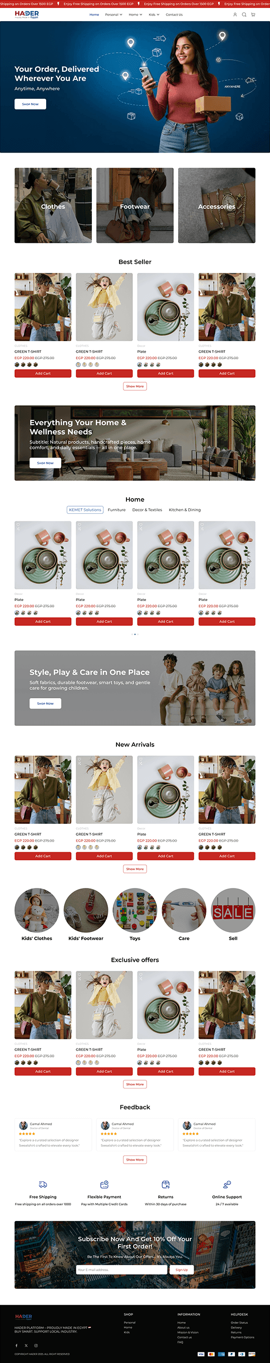 Hader Egypt website screenshot